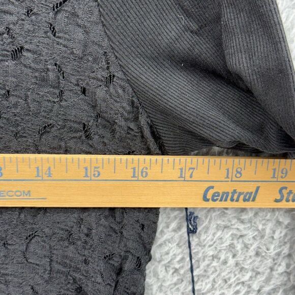 Simply Vera Wang Pure Night‎ Black Lace Lined Sweater Womens M Long Sleeve NWT - Picture 4 of 7